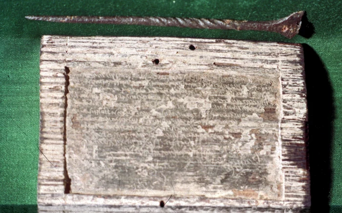 Tăbliță cerată aflată la Muzeul Naţional de Istorie din Cluj FOTO Biblioteca Batthyaneum
