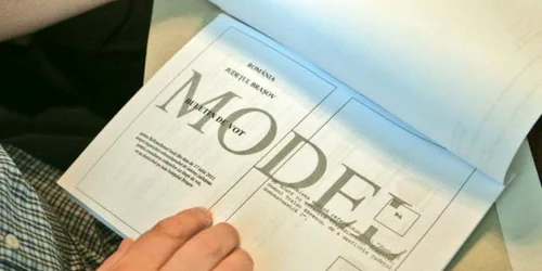 Model de buletin  de vot la referendumul  din 29 iulie