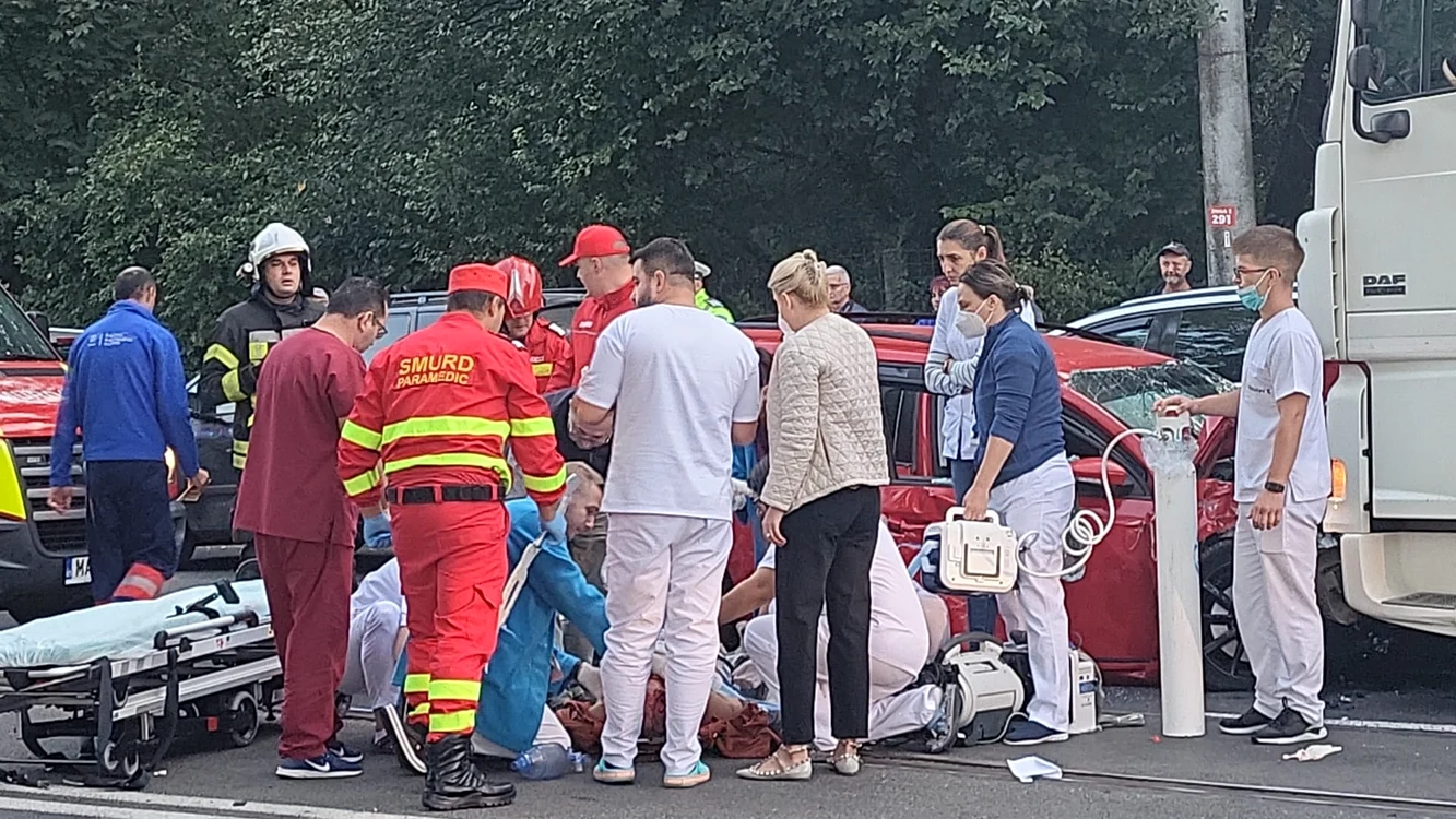 Accident la Timișoara FOTO Facebook/Spitalul Victor Babeș
