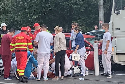 Accident la Timișoara FOTO Facebook/Spitalul Victor Babeș