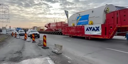 cel mai mare transport agabaritic Foto Captură video CNAIR jpg