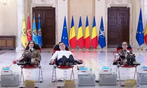 Nicușor Dan a donat sânge la Palatul Cotroceni FOTO Captură video / Facebook
