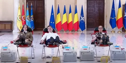 Nicușor Dan a donat sânge la Palatul Cotroceni FOTO Captură video / Facebook