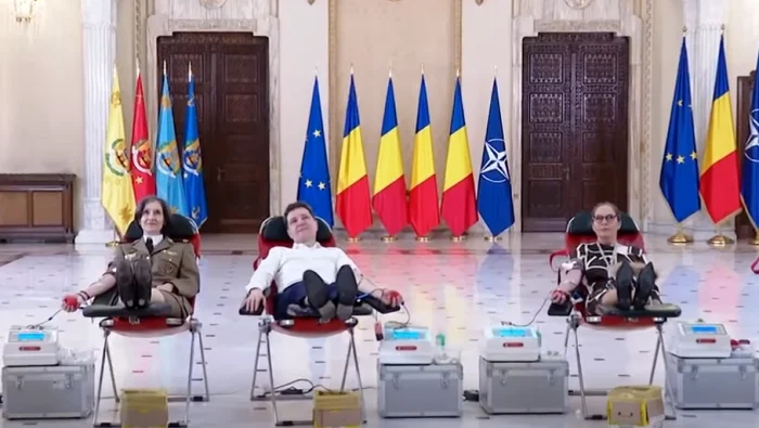 Nicușor Dan a donat sânge la Palatul Cotroceni FOTO Captură video / Facebook