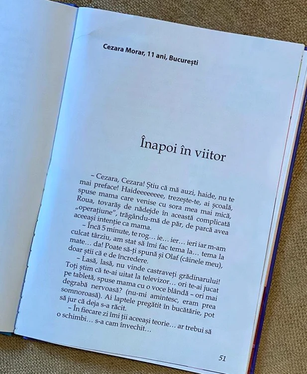 Cezara Morar și-a făcut tatăl mândru, după ce a publicat un text literar într-o antologie