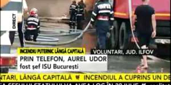 Incendiu, captură Realitatea TV