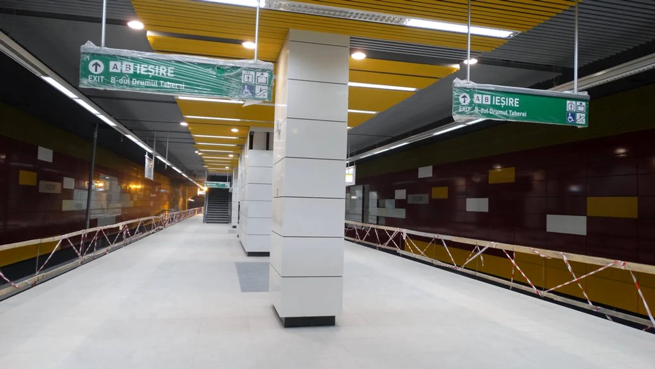 Stația de metrou Orizont, pe M5, înainte de deschidere