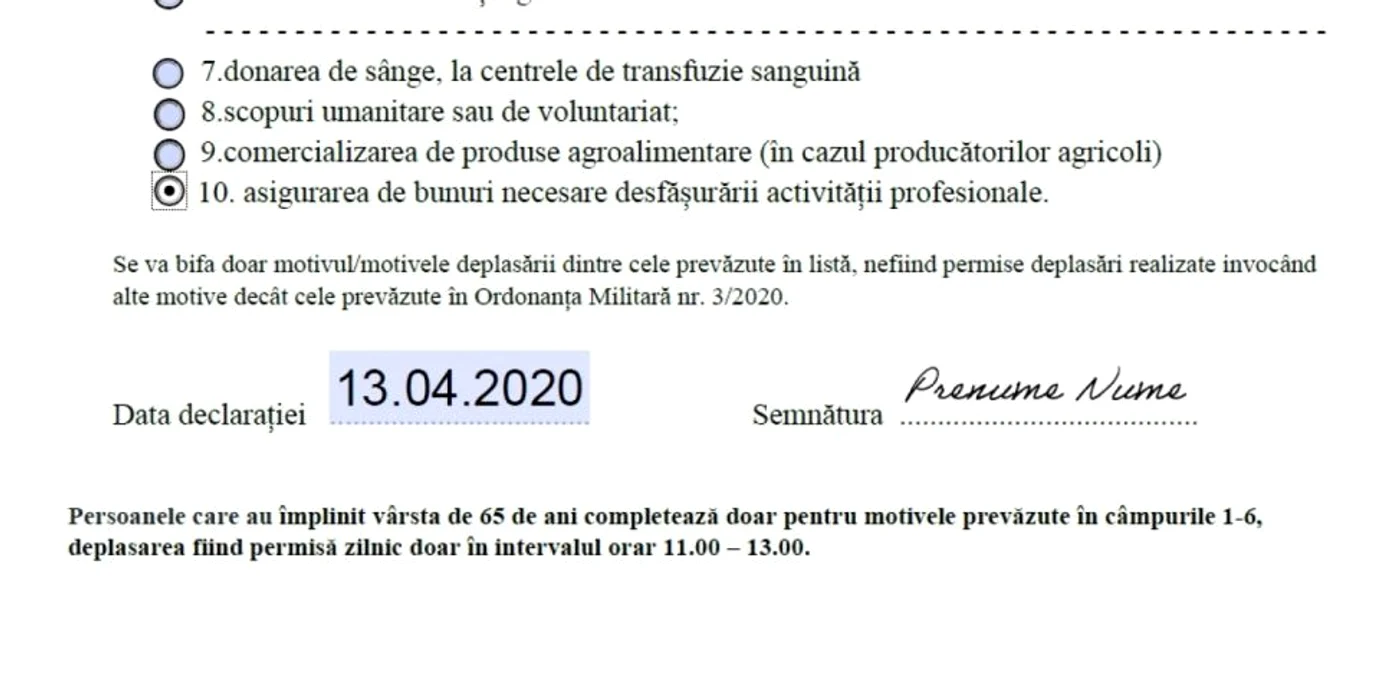 O declaraţie pe propria răspundere semnată „electronic”, direct în programul PDF Imagine: Adevărul