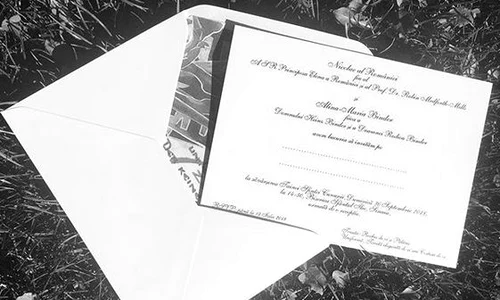 Aceasta este invitația la nuntă a Principelui Nicolae și a Alinei Binder jpeg