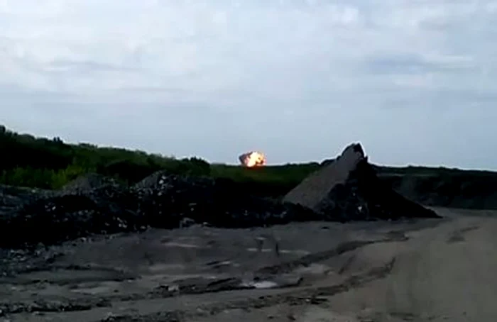 Explozia a fost filmată de un trecătorFoto Youtube