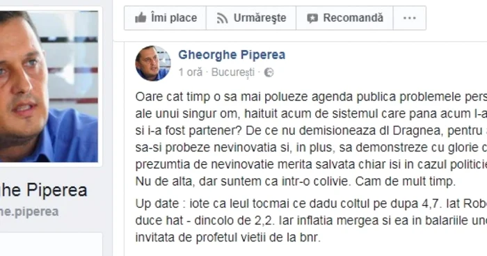 Gheorghe Piperea FOTO Facebook