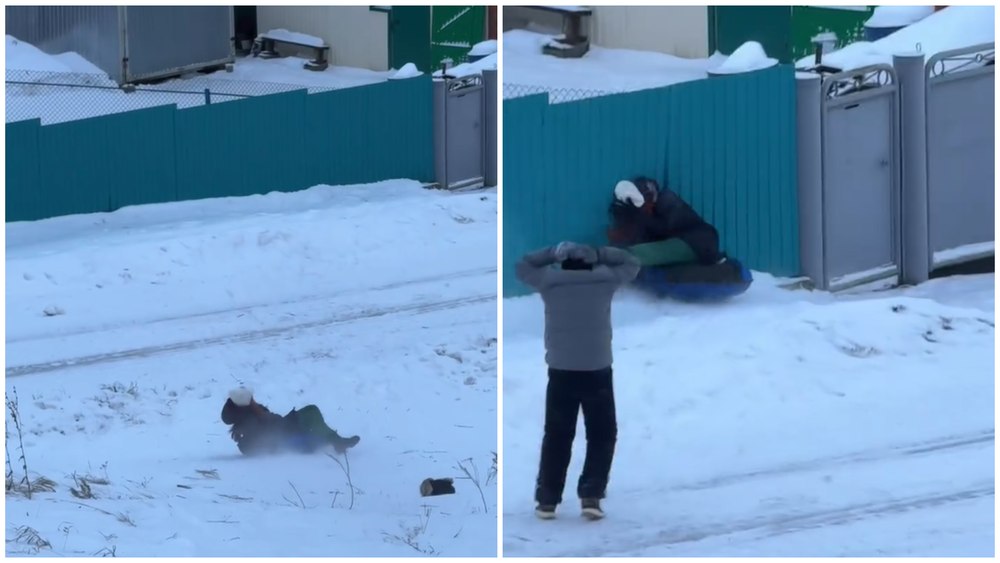 O influenceriță a ajuns la spital după ce s-a izbit de un gard cu un colac gonflabil 