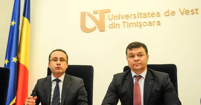 Europarlamentarul Cristian Buşoi şi Marilen Pirtea, rectorul UVT