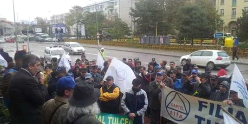 Protest Cartel Alfa la Prefectura Tulcea