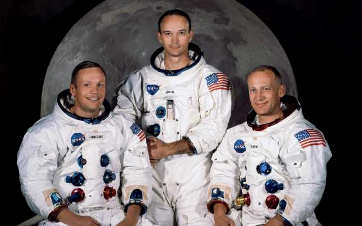 Neil Armstrong, Buzz Aldrin şi Michael Collins, astronauţii primei misiuni Apollo care a ajuns pe Lună. FOTO NASA