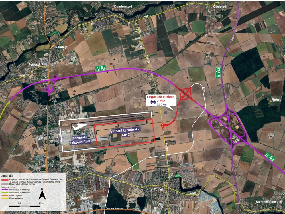 Viitorul Drum Expres ce va lega A0 de Aeroportul Otopeni/FOTO: Facebook/Cirpian Șerban