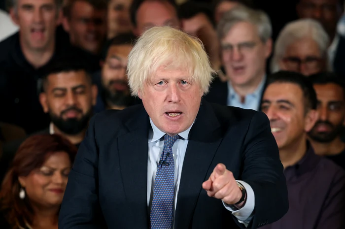 Boris Johnson la un eveniment de campanie al Partidului Conservator FOTO EPA-EFE