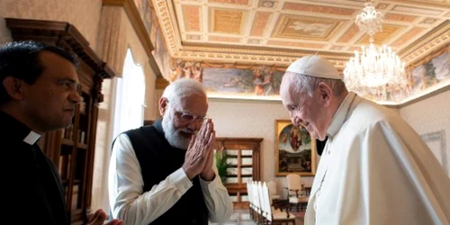 narendra modi papa francisc 30 octombrie 2021 foto VATICAN MEDIA / AFP