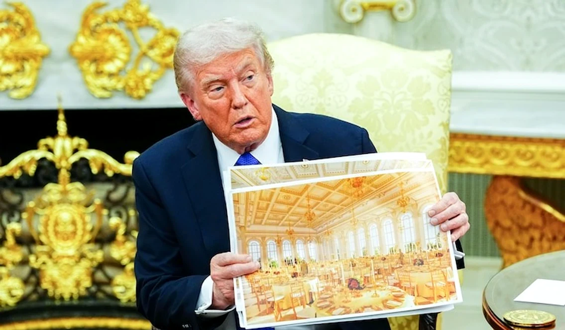 Donald Trump a prezentat proiectul sălii de bal FOTO: X