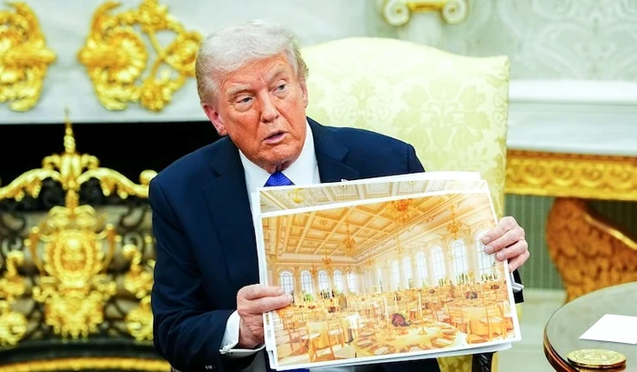 Donald Trump a prezentat proiectul sălii de bal FOTO: X