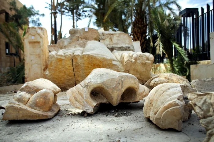 Statuie veche de 2.000 de ani (Leul lui Al-Lat),  distrusă de islamişti