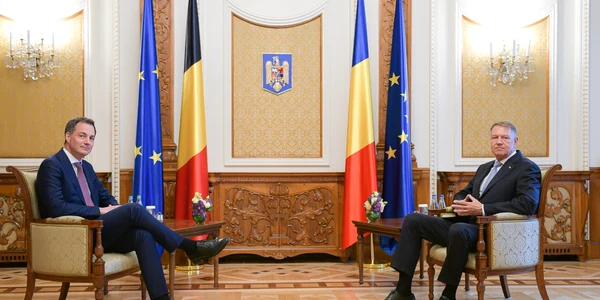 Alexander de Croo şi Klaus Iohannis FOTO Presidency
