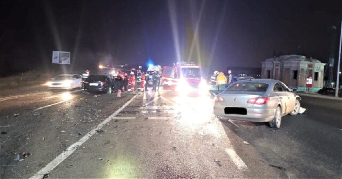 Accident rutier grav lângă Sibiu: șapte persoane rănite, inclusiv doi copii
