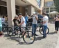 Biciclete tandem pentru nevăzătorii care fac turul Timişoarei FOTO Ş.Both