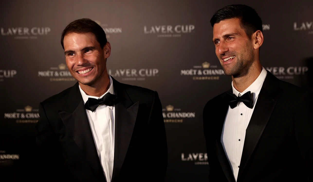 Rafael Nadal (stânga), impresionat de Novak Djoković (FOTO: Getty Images)