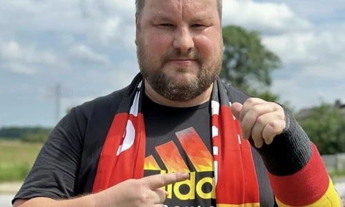 Kai Flathmann, sustinator al nationalei din Germania, lovit cu mingea de un jucator (Instagram) jpg