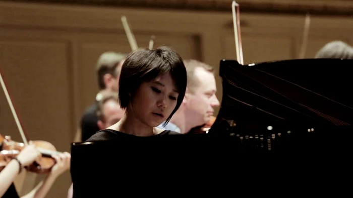 Yuja Wang in timpul inregistrarilor concertelor de Ravel