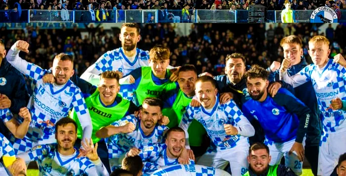 Corvinul a celebrat un succes uriaș în cupă. FOTO: Facebook