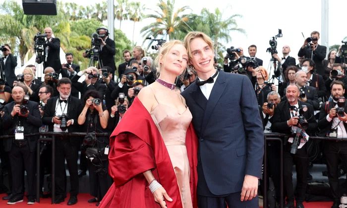 Uma Thurman, însoțită la Cannes de fiul său, Levon Hawke, Getty (4) jpg