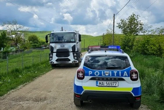 Accidentul a avut loc într-o comună din Cluj FOTO IPJ Cluj