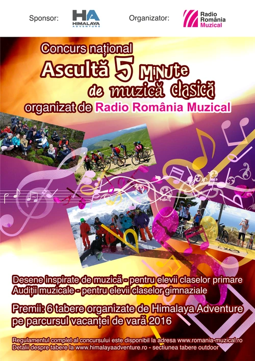 În 1 iunie, Concursul național pentru elevi „Ascultă 5 minute de muzică clasică” jpeg