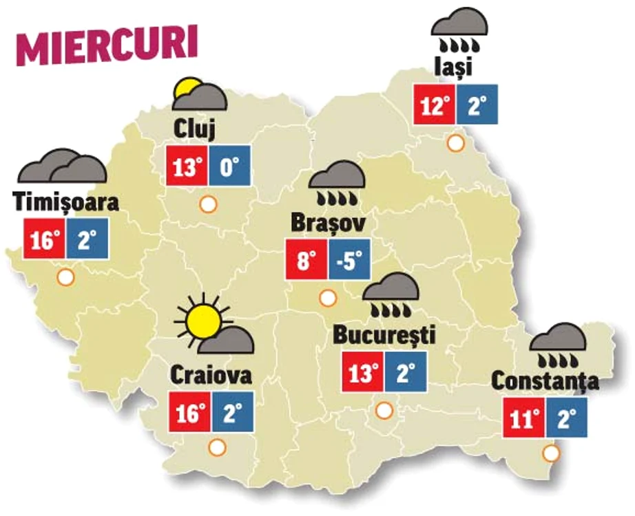 Prognoza meteo 22 aprilie pentru întreaga ţară