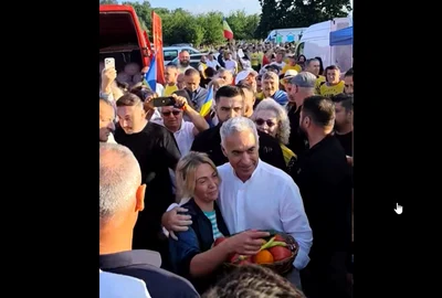 Călin Georgescu Târgul din Călugăreni Giurgiu captură video Facebook png