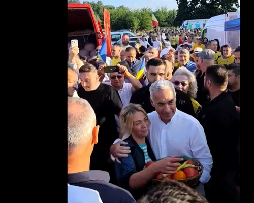 Călin Georgescu Târgul din Călugăreni Giurgiu captură video Facebook png