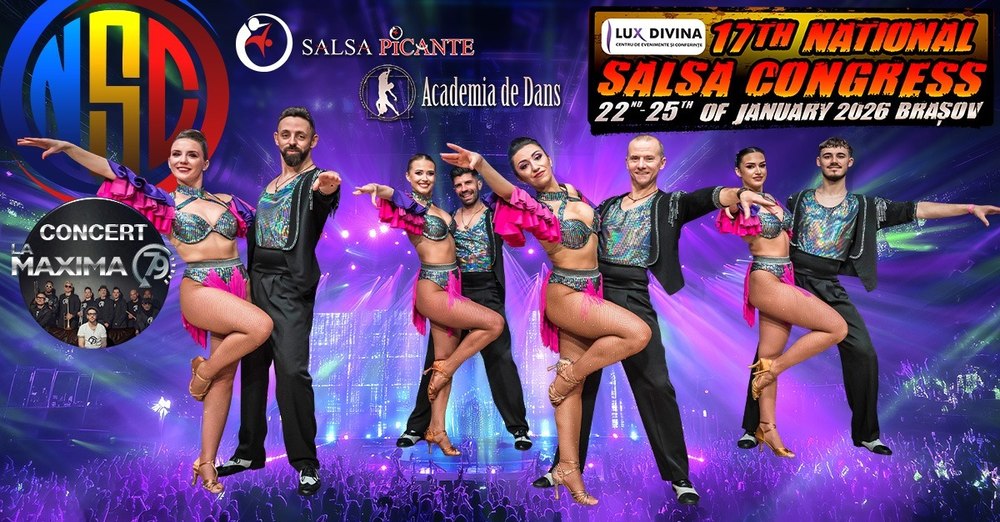 Congresul Național de Salsa ajunge la ediția a 17-a. Vor fi patru zile și patru nopți de dans la Brașov, în perioada 22-26 ianuarie