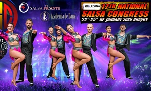 Brașovul devine, între 22 și 26 ianuarie 2026, capitala dansului latino din România, odată cu cea de-a 17-a ediție a Congresului Național de Salsa FOTO www.nationalsalsacongress.ro