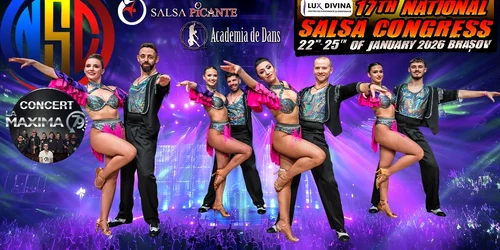 Brașovul devine, între 22 și 26 ianuarie 2026, capitala dansului latino din România, odată cu cea de-a 17-a ediție a Congresului Național de Salsa FOTO www.nationalsalsacongress.ro