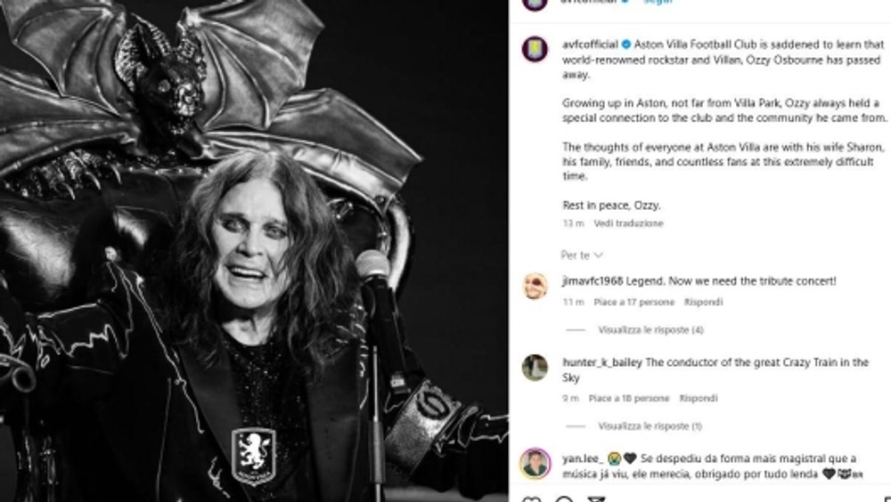 Cu ce echipă de fotbal ținea legendarul rocker Ozzy Osbourne. Starul heavy metal a crescut în Birmingham