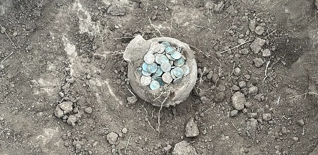 Comoară descoperită la Ciobănița FOTO IPJ