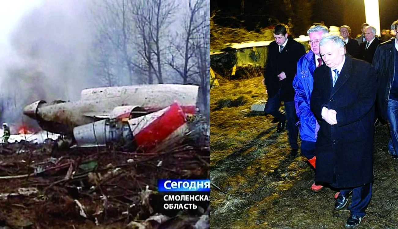 Aeronava prezidenţială  s-a prăbuşit lângă Smolensk. Fratele geamăn al  preşedintelui a  venit la locul  dezastrului