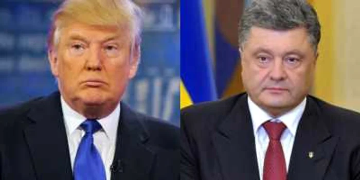 Preşedintele SUA, Donald Trump şi omologul său ucrainean, Petro Poroşenko