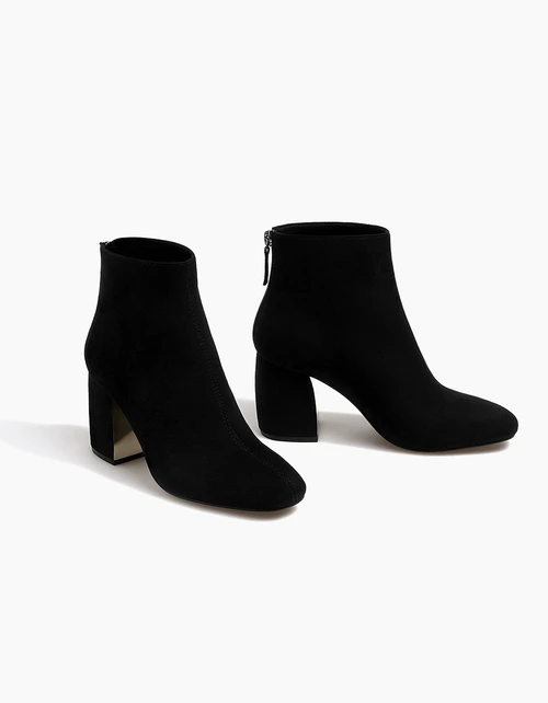 Botine negre cu toc, Stradivarius, 129,90 lei jpg jpeg