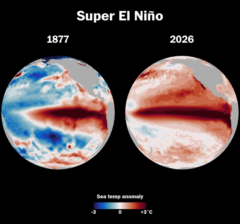 Un posibil Super El Niño se intensifică rapid în Oceanul Pacific. FOTO: NOAA 
