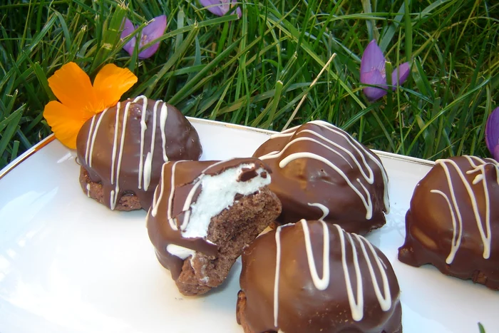 Biscuiţi cu zefir şi ciocolată