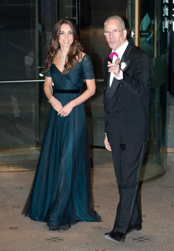Kate Middleton purtând colierul Nizam of Hyderabad la Londra, în 2014, Foto Getty