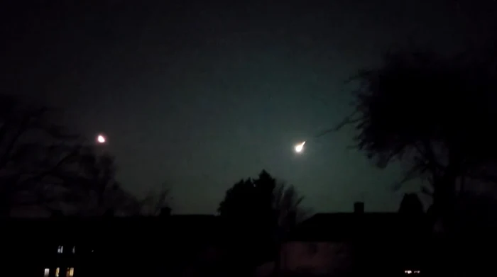 Asteroidul lumineaza cerul    FOTO captura video 